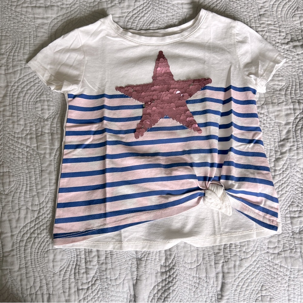 Gap Girl’s Striped Star T-Shirt
